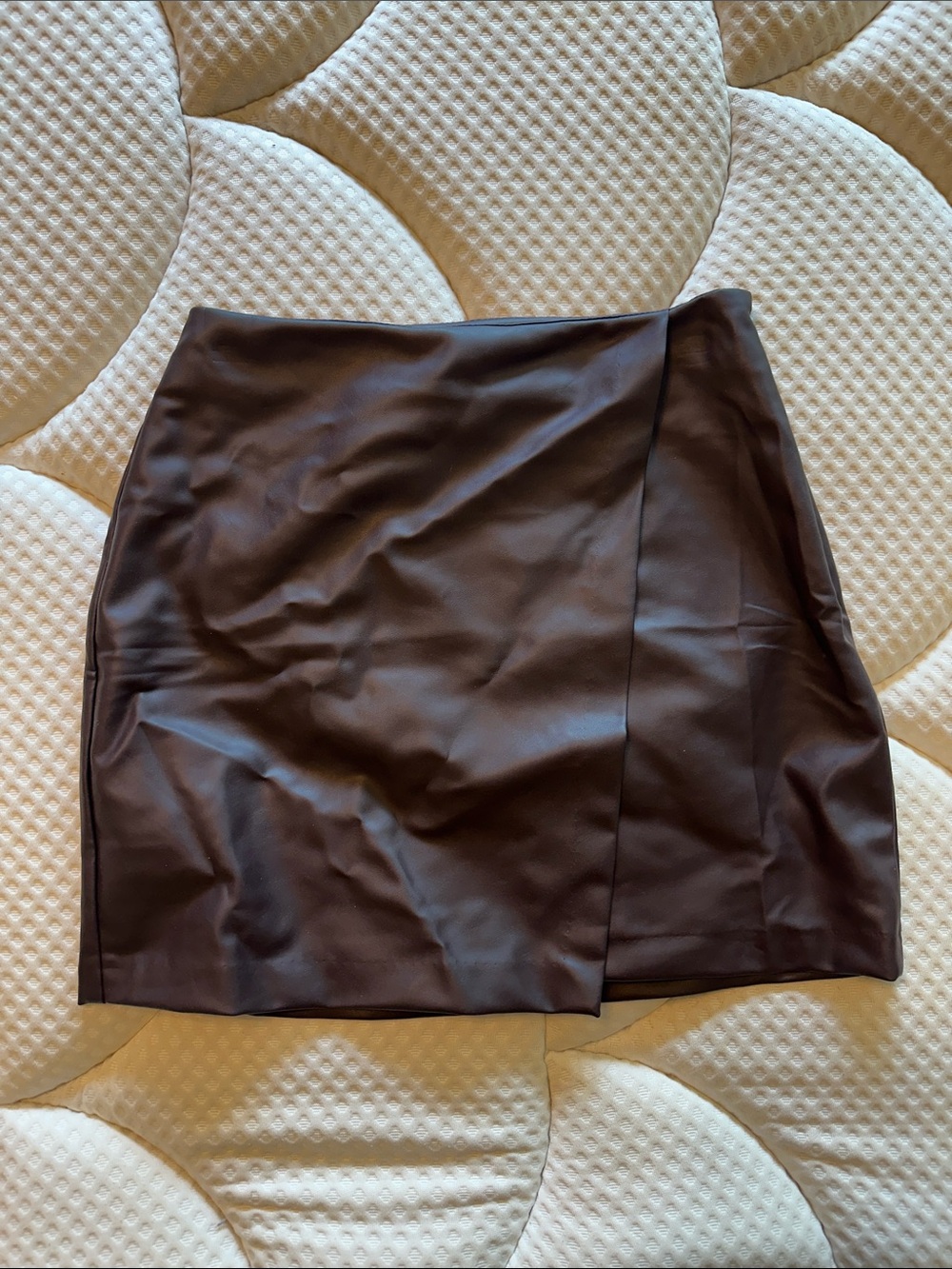 Old Navy Brown Faux Leather Mini Skirt